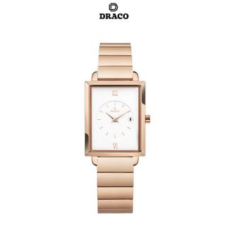 Đồng hồ nữ Draco D23-EL05 "Elegant" vàng hồng kết hợp chất liệu dây thép không gỉ phụ kiện thời trang nữ nhẹ nhàng giá sỉ