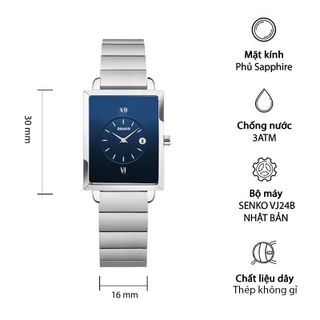 Đồng hồ nữ Draco D23-EL05 "Elegant" trắng kết hợp chất liệu dây thép không gỉ phụ kiện thời trang nữ nhẹ nhàng