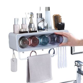 Kệ Cài Bàn Chải Đánh Răng Ecoco 4 cốc màu