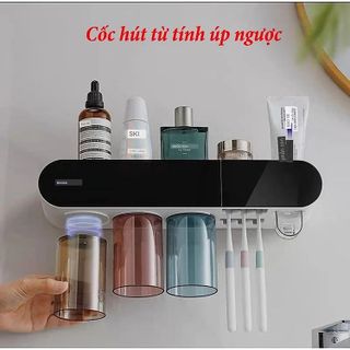 Nhả kem đánh răng tự động kèm 3 cốc màu Ecoco