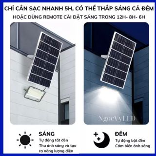 Đèn năng lượng mặt trời 100 200 300W chống nước IP66