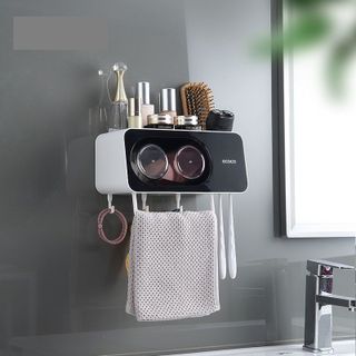 Kệ Cài Bàn Chải Đánh Răng Ecoco 2 cốc màu