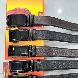 Thắt lưng da bò tăng hạt mat khoá kiếng ko hiệu