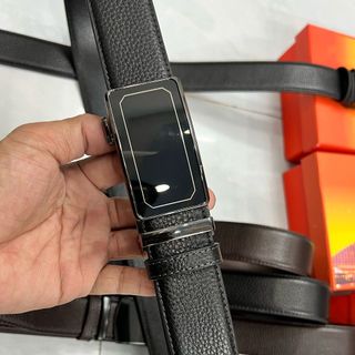 Thắt lưng da bò tăng hạt mat khoá kiếng ko hiệu