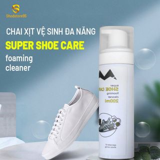 Chai xịt vệ sinh giày shoe care foaming cleaner 200ml