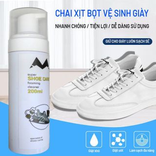 Chai xịt vệ sinh giày shoe care foaming cleaner 200ml
