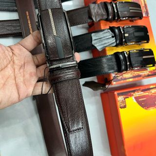Thắt lưng bò vân sần khoá da xịn sò