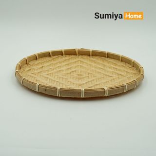 Mẹt tròn, mẹt tre đan kín, mẹt tre trang trí, dùng làm khay