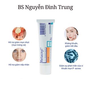 Kem Tretinoin Retacnyl Cream 0,025%, 0.05% Kem Giảm Mụn, Chống Lão Hóa Da Galderma 30Gram