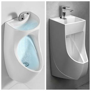 Bồn tiểu nam kết hợp chậu rửa treo tường màu trắng tiết kiệm tối đa không gian nhà tắm và tiết kiệm nước giá sỉ