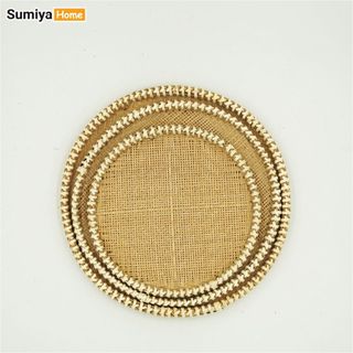 Mẹt tre viền mây đan thưa cao cấp SUMIYA, nguyên liệu tự nhiên thân thiện với môi trường, dùng trang trí, để thức ăn