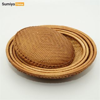 Mẹt tre hun khói SUMIYA, nguyên liệu tự nhiên thân thiện với môi trường, dùng trang trí, trái cây, thức ăn