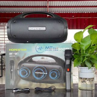 Loa Bluetooth Hopestar A50 - 80W, Pin 12.000mAh Kết Nối Đa Dạng Kèm Micro không dây
