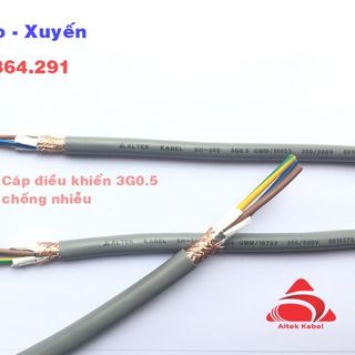 Dây cáp điều khiển rvv,rvvp 3x1.5mm2 lõi đồng có Co,Cq Altek Kabel