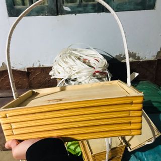 Giỏ độn chuyên đựng hoa quả đồ lễ, tráp cưới hỏi.