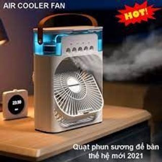 Quạt Điều Hòa Tích Điện Phun Sương Mini - Quạt Điều Hòa Hơi Nước Làm Mát Tự Động 5 Vòi Phun Không Tiếng Ồn 600ML