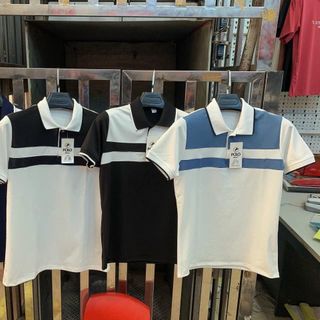 Áo polo nam ngắn tay, chất thun cá sấu, thoáng mát, phối màu cơ bản polo04 - Hà Đinh
