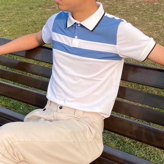 Áo polo nam ngắn tay, chất thun cá sấu, thoáng mát, phối màu cơ bản polo04 - Hà Đinh