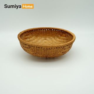 [BỘ 3 RỔ TRE TRÒN THƯA HUN KHÓI SUMIYA CHO GIAN BẾP ẤM ÁP] Rổ tre hun khói hình tròn, nguyên liệu tự nhiên
