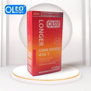 Bao cao su Oleo Lampo Longshock 4in1 hộp 12 cái