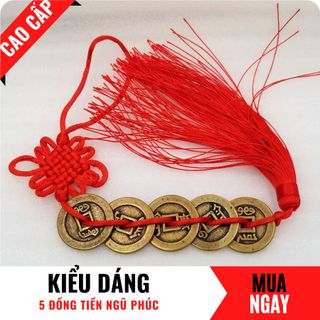 Xâu Tiền Ngũ Đế Bằng Đồng Thau Rộng 24mm Giúp Thu Hút Tài Lộc