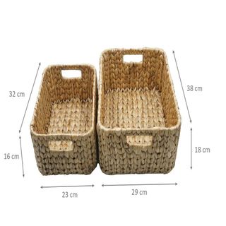 Khay lục bình, khay lục bình đa năng hình chữ nhật góc tròn dùng để trang trí nội thất, để quần áo, để đồ chơi