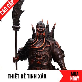 Tượng Quan Công Trang Trí Phong Thủy Cao 46cm