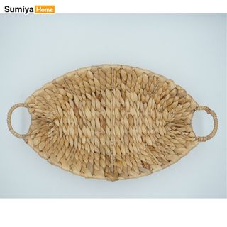 Khay lục bình thuyền dùng để trang trí nội thất, thích hợp làm khay để trái cây làm quà tặng rất sang