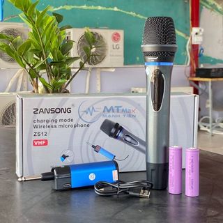 Micro Không Dây ZANSONG ZS12 – 1 Micro Kèm Đầu Thu Đa Năng Cho Loa Kéo, Âm Ly