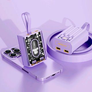 PIN SẠC DP GẤU: SẠC DỰ PHÒNG TRONG SUỐT 20000MAH