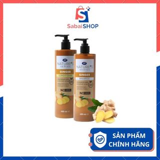 Bộ Dầu Gội Xả Tinh Chất Gừng BOOTS ORGANIC Thái Lan Dung Tích 480ML