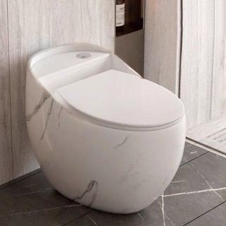 Bồn cầu trứng màu trắng tinh tế xả xoáy cực mạnh chống hôi hiệu quả