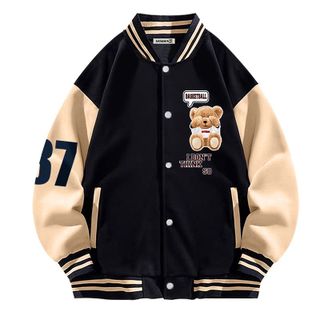 Áo Khoác BOMBER NỮ in logo gấu dễ thương