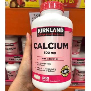 Viên cung cấp Canxi - Kirkland Signature Calcium 600mg + D3 hộp 400 viên của Mỹ .