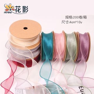 Ruy băng đuôi cá bản 4cm có nẹp giấy