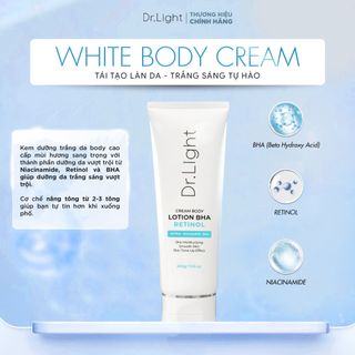 Kem Body Dr.Light Dưỡng Trắng Sáng Làn Da Với Hợp Chất Retinol Niacinamide Bha 200ml