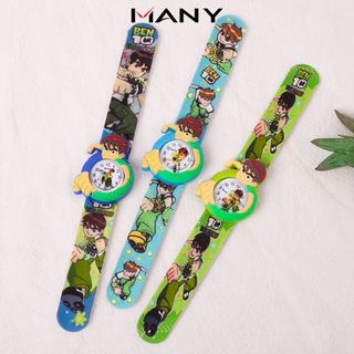 Đồng hồ trẻ em Ben Ten cho bé trai - Đồng hồ đập tay hoạt hình Ben 10 MANY