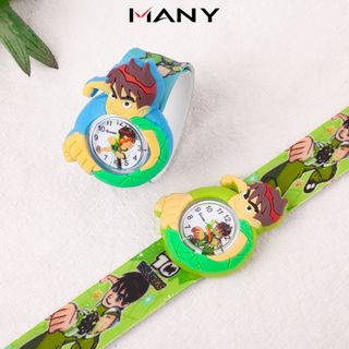 Đồng hồ trẻ em Ben Ten cho bé trai - Đồng hồ đập tay hoạt hình Ben 10 MANY