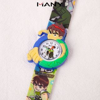 Đồng hồ trẻ em Ben Ten cho bé trai - Đồng hồ đập tay hoạt hình Ben 10 MANY