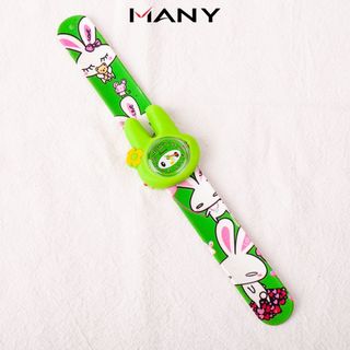 Đồng hồ trẻ em hình con thỏ dễ thương cho bé gái - Đồng hồ dán tay trẻ em tai thỏ nhiều màu MANY