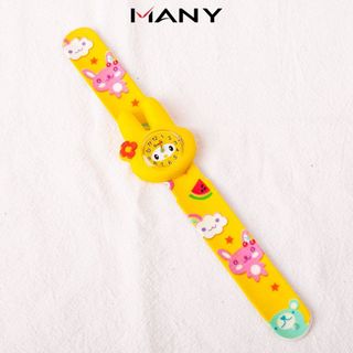 Đồng hồ trẻ em hình con thỏ dễ thương cho bé gái - Đồng hồ dán tay trẻ em tai thỏ nhiều màu MANY