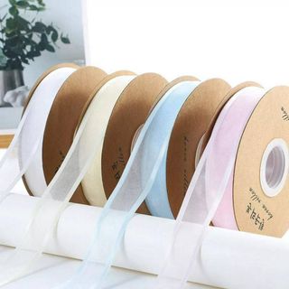 Ruy băng voan viền 2,5 x 40m