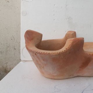 lò đất nấu củi nhỏ