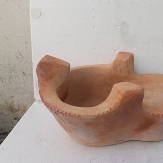 lò đất nấu củi nhỏ