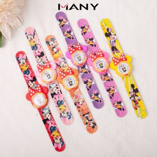 Đồng hồ trẻ em hình chuột Mickey dễ thương - Đồng hồ đeo tay cho bé trai gái hoạt hình MANY