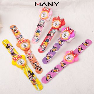 Đồng hồ trẻ em hình chuột Mickey dễ thương - Đồng hồ đeo tay cho bé trai gái hoạt hình MANY