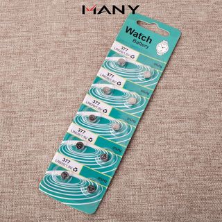 Pin đồng hồ phổ thông Watch Battery - Vỉ 10 pin cúc áo 377A/LR626SW/1.5V MANY