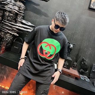 Áo thun cotton 4c nam, áo thun nam cao cấp, Logo bóng xanh đỏ dáng quốc dân, nam nữ mix thoải mái lun - size từ 55kg - 85kg