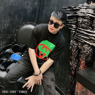 Áo thun cotton 4c nam, áo thun nam cao cấp, Logo bóng xanh đỏ dáng quốc dân, nam nữ mix thoải mái lun - size từ 55kg - 85kg