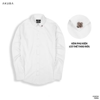 ÁO SƠ MI TAY DÀI KÈM PHỤ KIỆN FORM SLIMFIT AKUBA 01U0720 giá sỉ